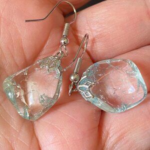 Vintage Aqua Gemstone Earrings